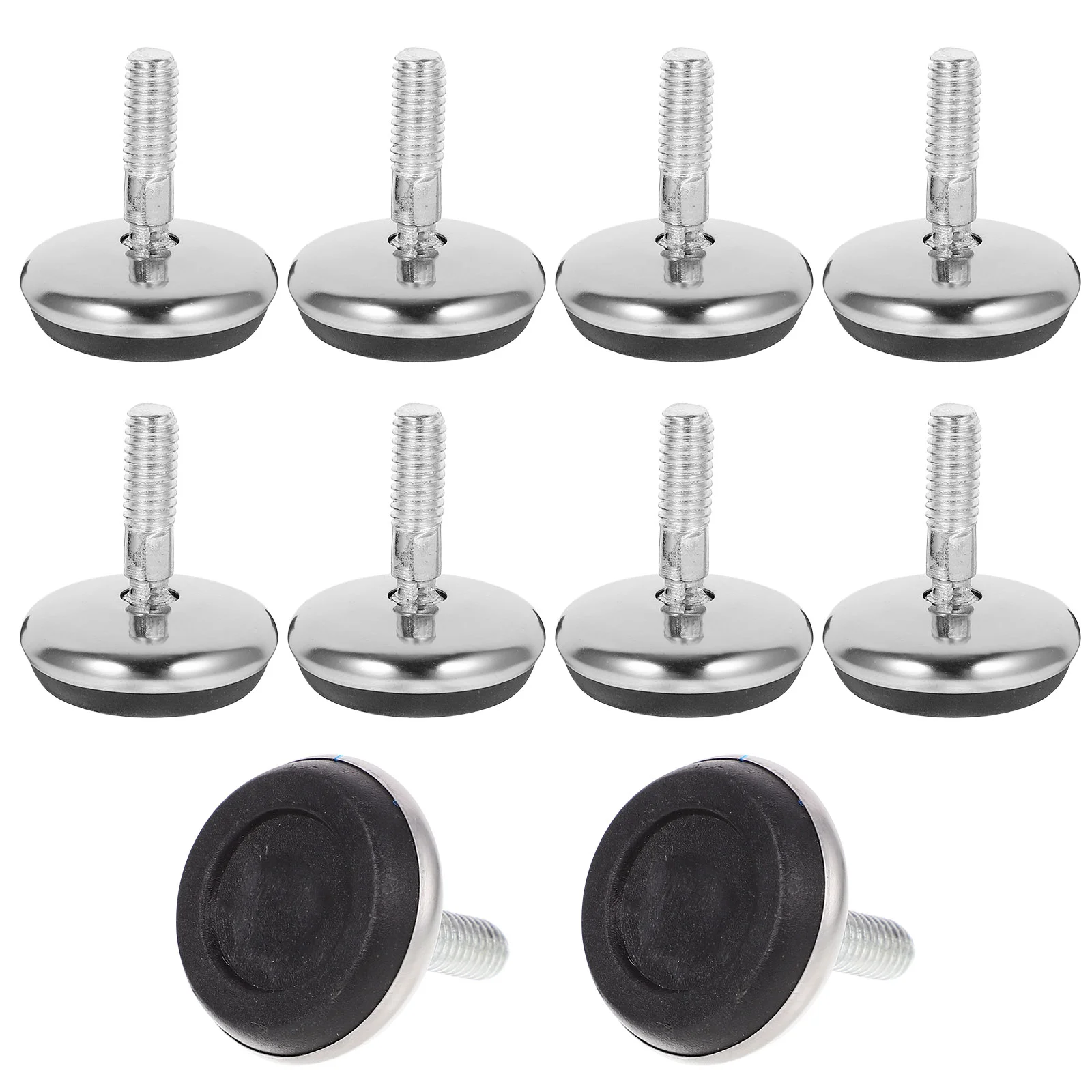

10 Pcs Foot Rest Adjustable Furniture Legs Feet Levelers Screw Leveling Iron Sheet