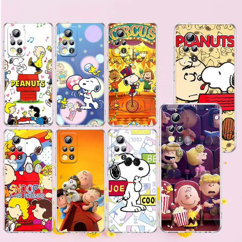 

Love Cute Snoopy Art For Honor 30S 30 20S 20E 20 9S 9 9X 8X 8A 8C 8 7C 7A Pro Max Lite Pro RU Transparent TPU Phone Case