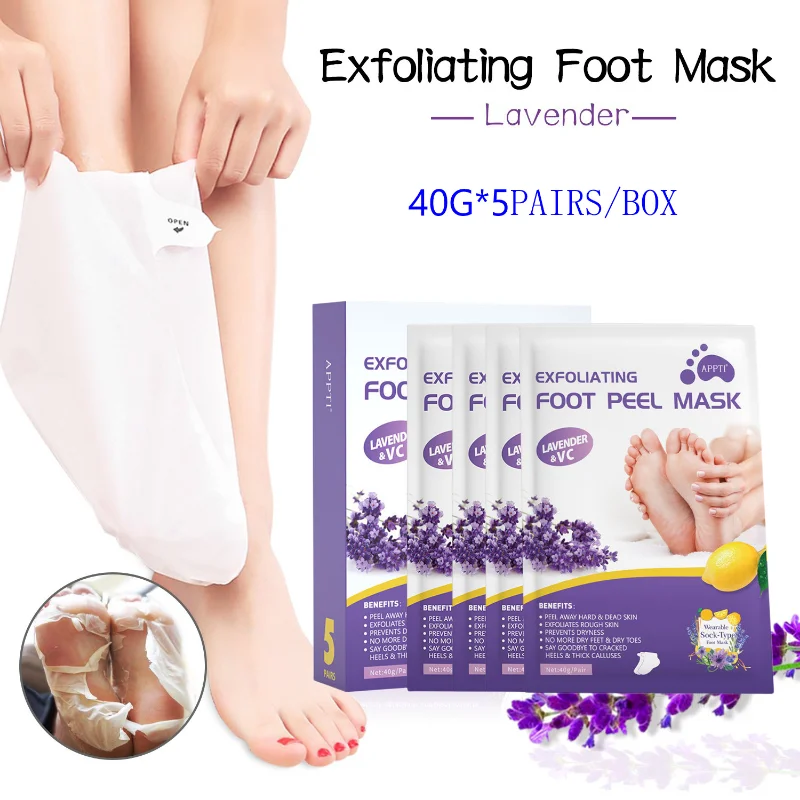 

Foot Peel Mask,Lavender Exfoliator Peel Off Calluses Dead Skin Callus Remover,Baby Soft Smooth Touch Feet-Men Women