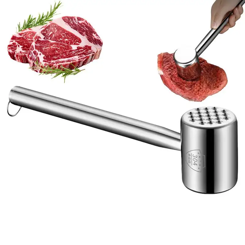 

Stainless Steel Safe Steak Hammer Dishwasher Kitchen Accessories To Create Tender Juicy Steaks Shell Nuts Meat Tenderizer Hammer