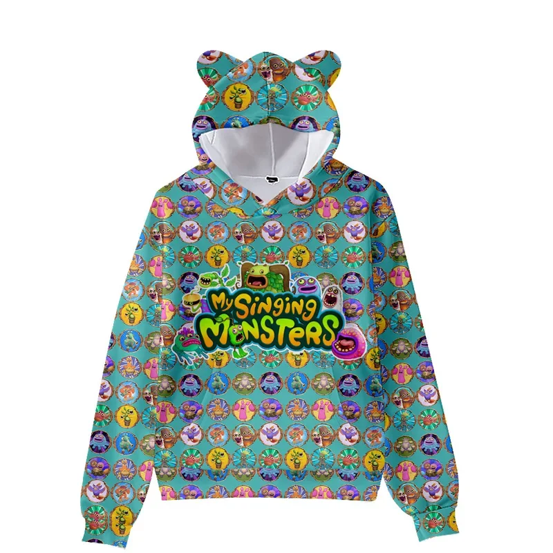 Пуловер с капюшоном кошачьи ушки для взрослых и детей