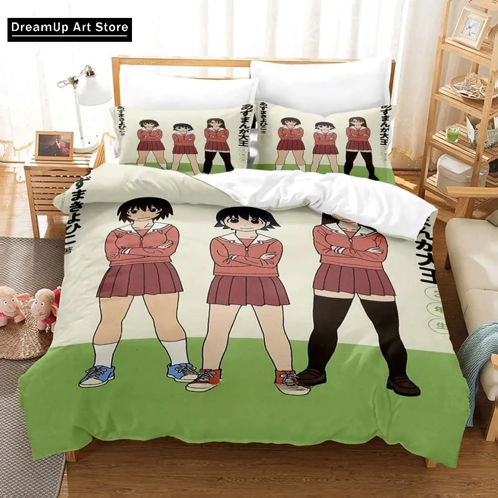 Модный комплект постельного белья с 3D принтом аниме Azumanga Daioh для мальчиков и