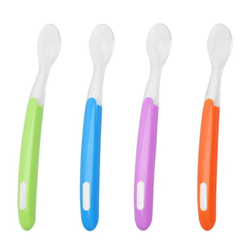 

Childrens Spoons with Soft Tips Colorful Baby Utensils for Baby Lead Weaning