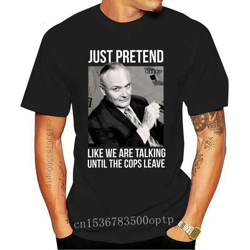 

Camiseta negra de The Office Creed Cops para hombre, Camiseta de algodón de S-2XL de 2021 tamaños, personalizada, con pantalla i