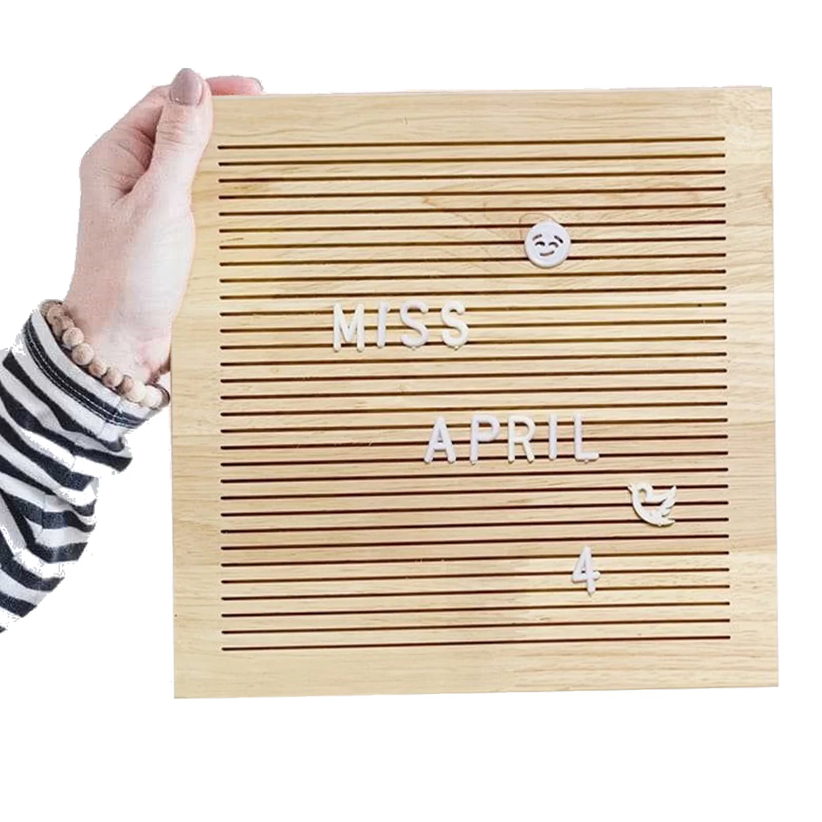 

Oak Letter Board Wooden Board Changeable Symbols Numbers Characters Message Boards For Home Office Decor 10x10 Inch