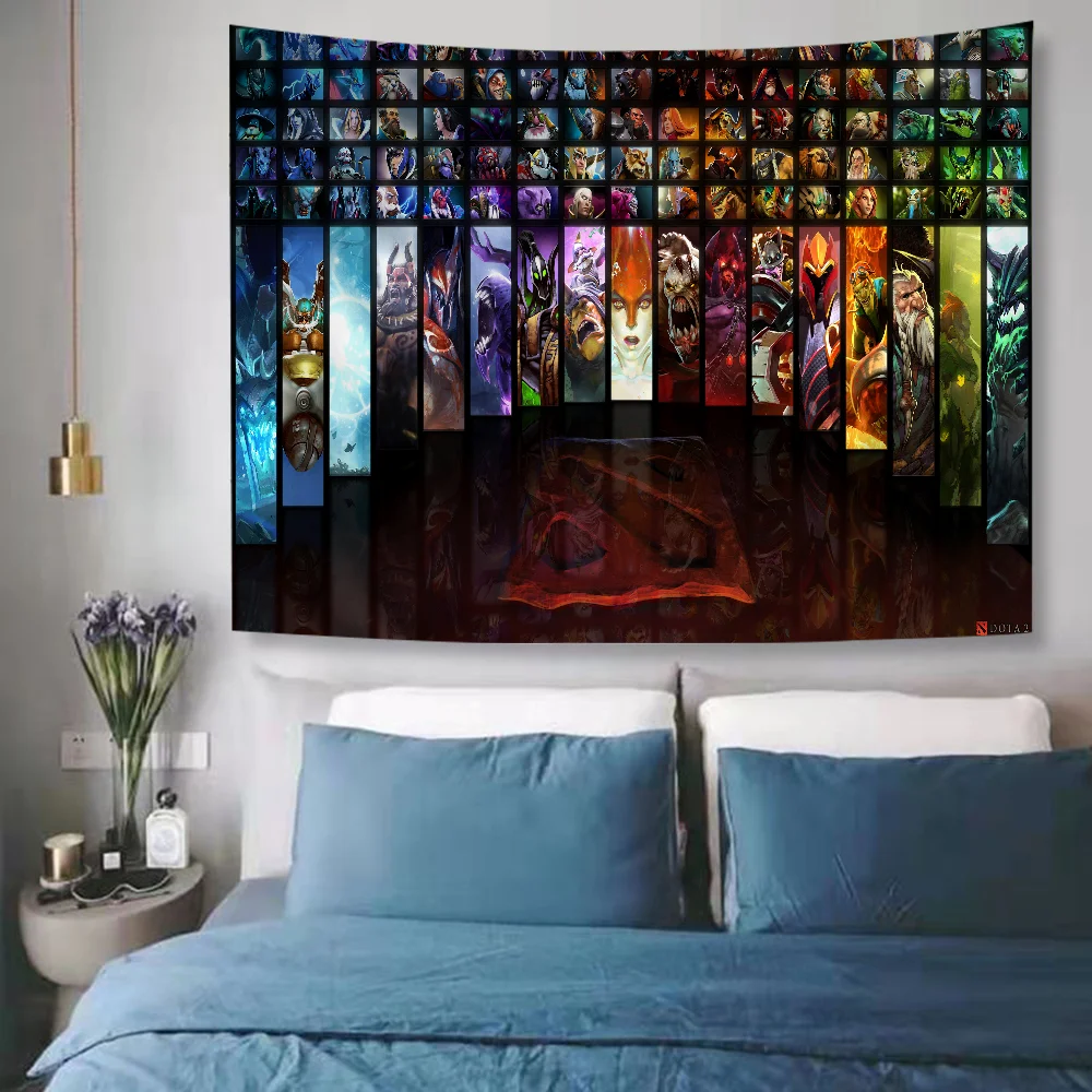 Dota 2 Printed Large Wall Tapestry Hanging Tarot Hippie Rugs Dorm Art Home Decor