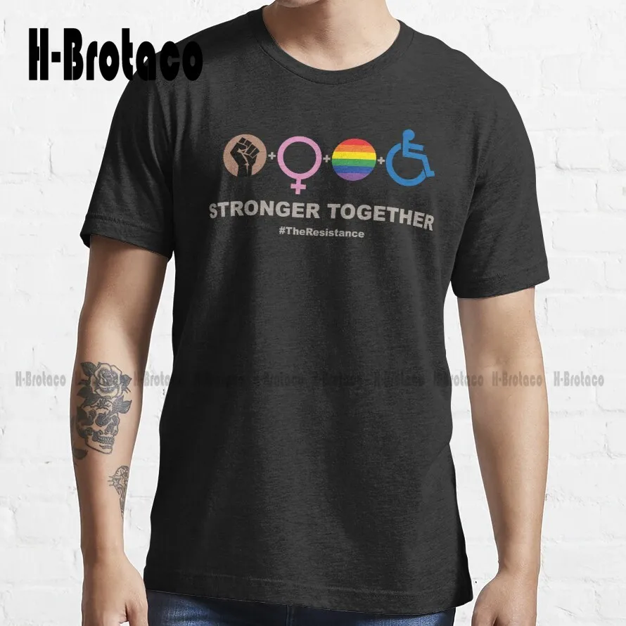 

Stronger Together (V2 For Dark Fabric) Lgbt Gay Lesbian Queer Trump Black Lives Matter T-Shirt Xs-5Xl Unisex Digital Printing