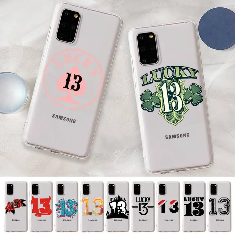 

Lucky Number 13 Phone Case For Samsung A 10 20 30 50s 70 51 52 71 4g 12 31 21 31 S 20 21 plus Ultra