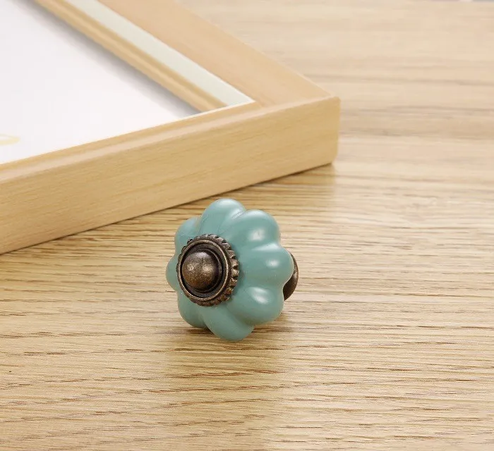 Керамическая ручка-тыква 33*38 мм