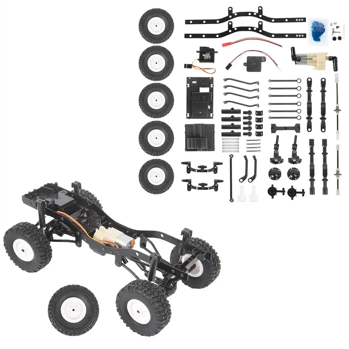 WPL C14 C24 C24-1 C54 CB05 Land Cruiser LC80 190 мм Колесная база несобранная рамка Шасси 1/16 детали для модификации радиоуправляемых автомобилей
