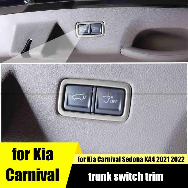 

Tailgate Trunk Electric Switch Control Panel Trim Frame Interior Car Accessories for Kia Carnival Sedona KA4 2021 2022