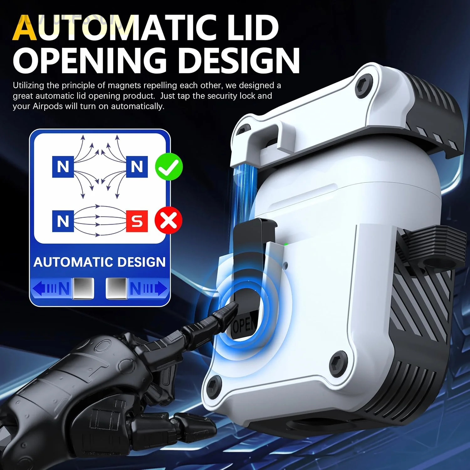 Чехол для AirPods 4 черный NoEnName_Null