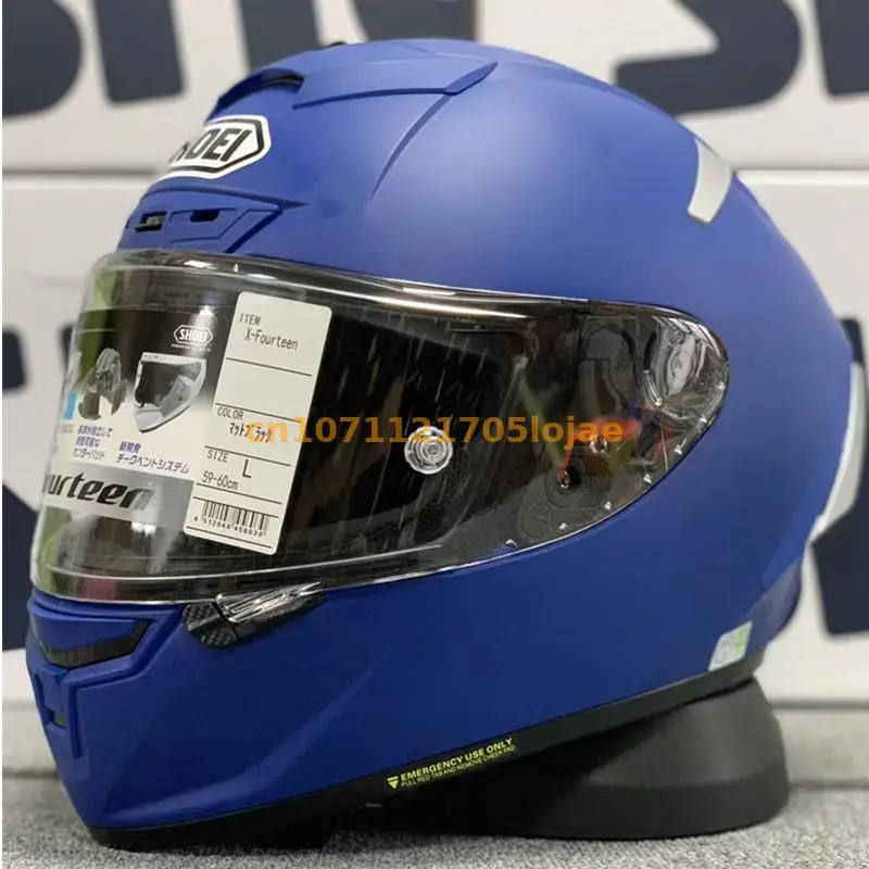 

Мотоциклетный шлем на все лицо SHOEI X-14 III Специальный шлем X-четырнадцати выпуска X-четырнадцати спортивный гоночный шлем Pearl whit