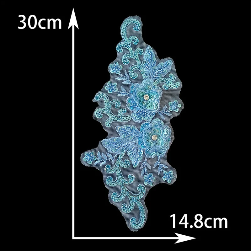 1 шт. 3D вышивка в виде лепестков украшение бисером искусственная аппликация