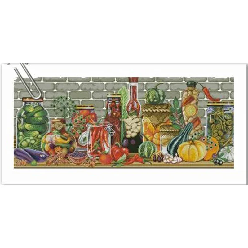 Набор для вышивки крестом Amishop Gold Collection осенний вкус фрукты овощи праздник урожай