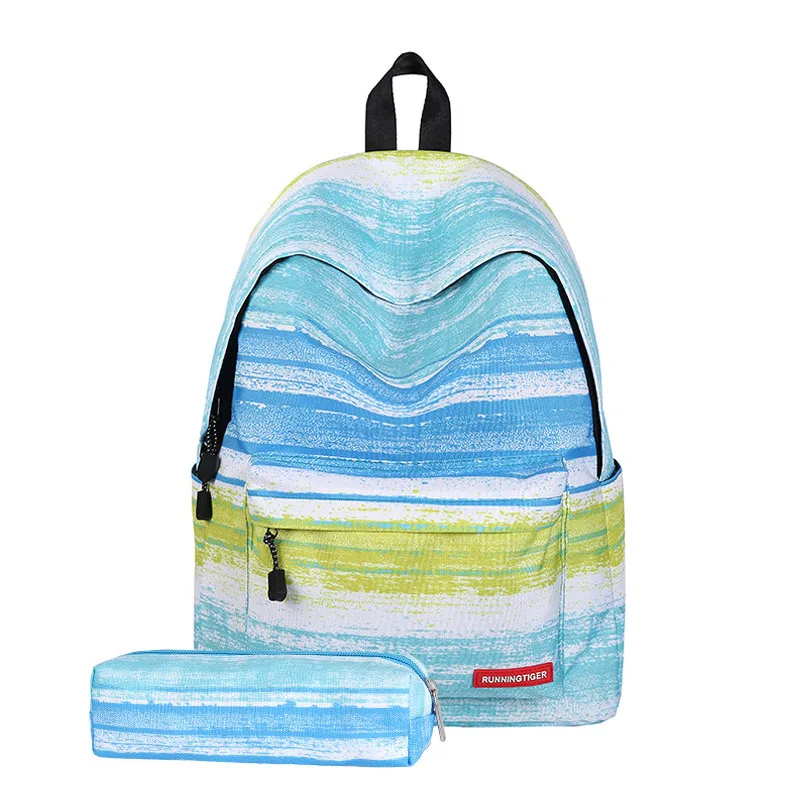 Fashion Kids School Backpack for Girls Women Print Bag Laptop Shoulder School Bag with Pencil Case Schoolbag Set De Mochilas