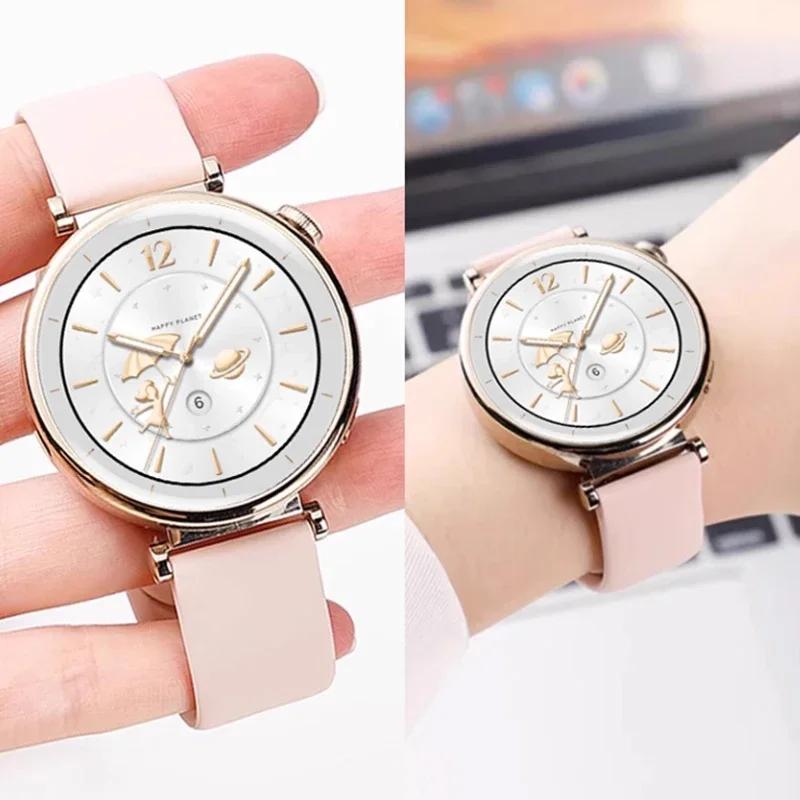 Фото Силиконовый ремешок 18 мм, 20 мм, 22 мм для Huawei Watch GT6/5 GT4 41 мм 46 мм/GT5 Pro 46 мм 42 мм Спортивный браслет для Huawei Watch 4 3Pro Band №4