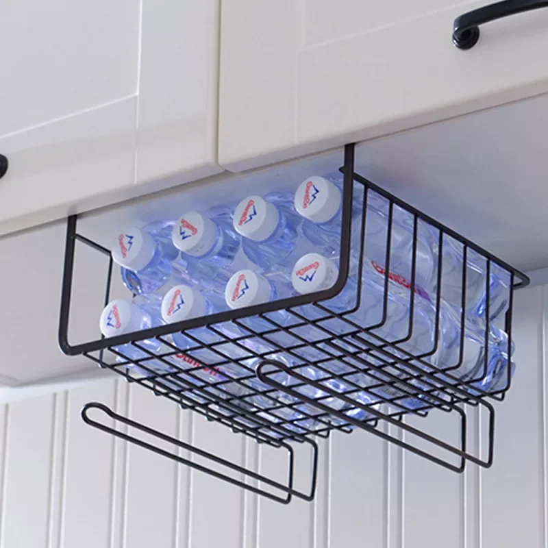 

NEW New kitchen iron storage rack cabinet shelf desk under-line storage basket kitchen storage rack household storage rack
