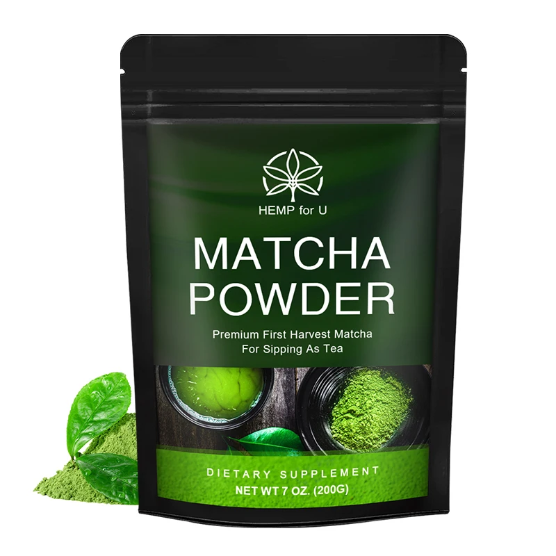 

Hemp for U Organic Matcha Pure Matcha Powder DIY Dessert Slimming Products Weight Loss Detox Clean the Intestines Antioxidants