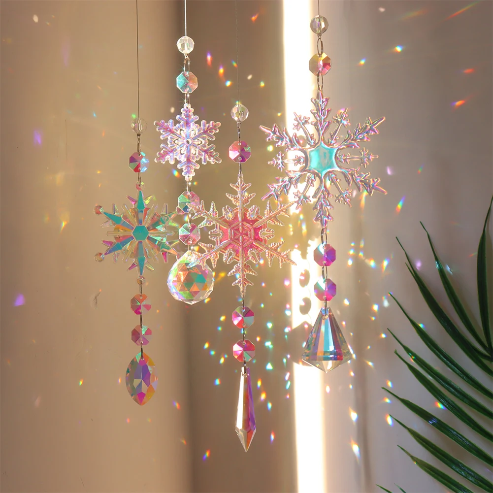 

Украшения для сада в виде Ловец хрустасветильник ламп, Рождественская коллекция подвесок для окон, патио, декоративные цветные бусины для с...