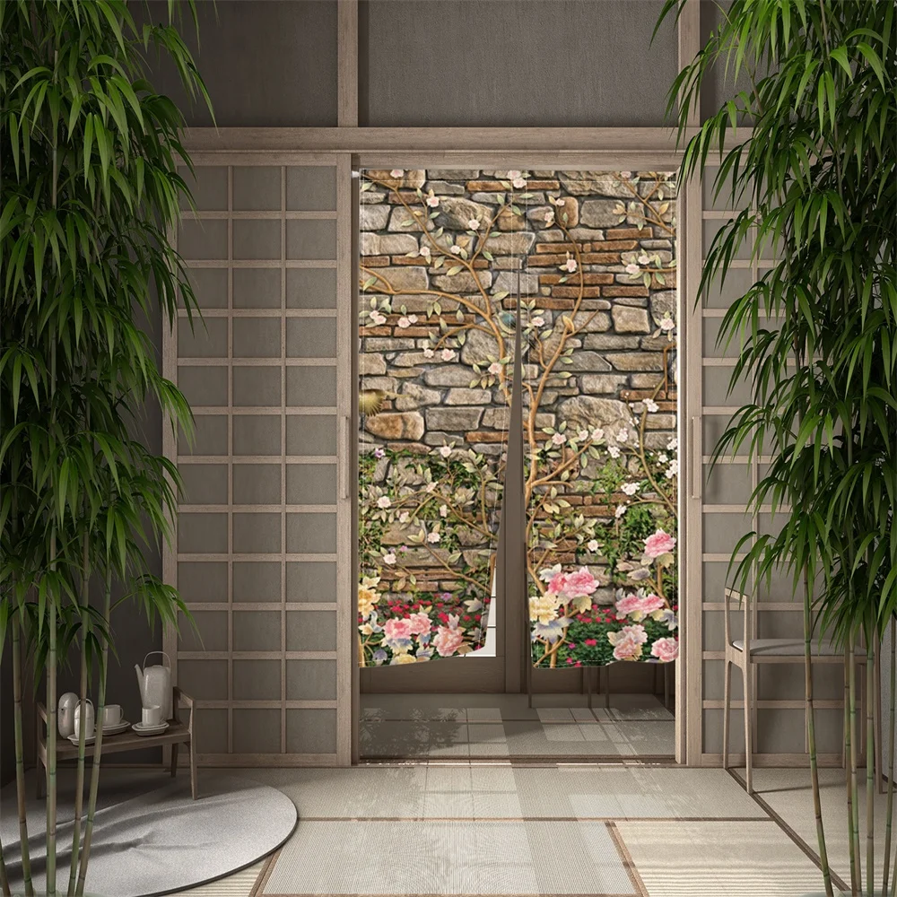 

Деревянные шторы из льна, 2 панели