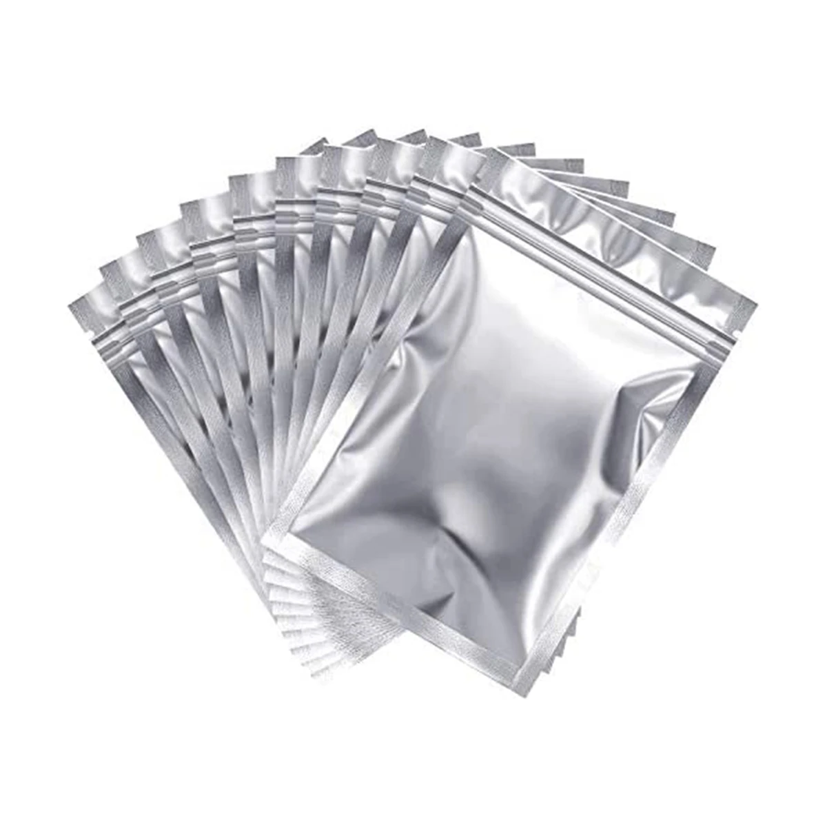 

100 Pieces Holographic Bags Resealable Sealed Bags for Party Favor Food Storage (3.3 x 5.5 Inch)