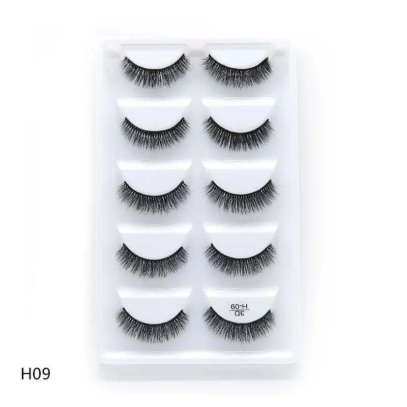 

Flash Girl H09 series 20 style 5pairs/set 3D mink False EyeLashes 5 Pairs 3D Natural Long Fake Eyelashes