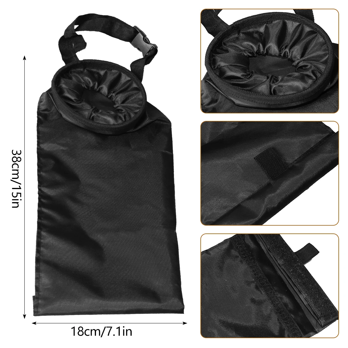 

2pcs Car Trash Bags Hanging Car Garbage Bag with Adjustable Straps Back Seat Headrest Trash Can