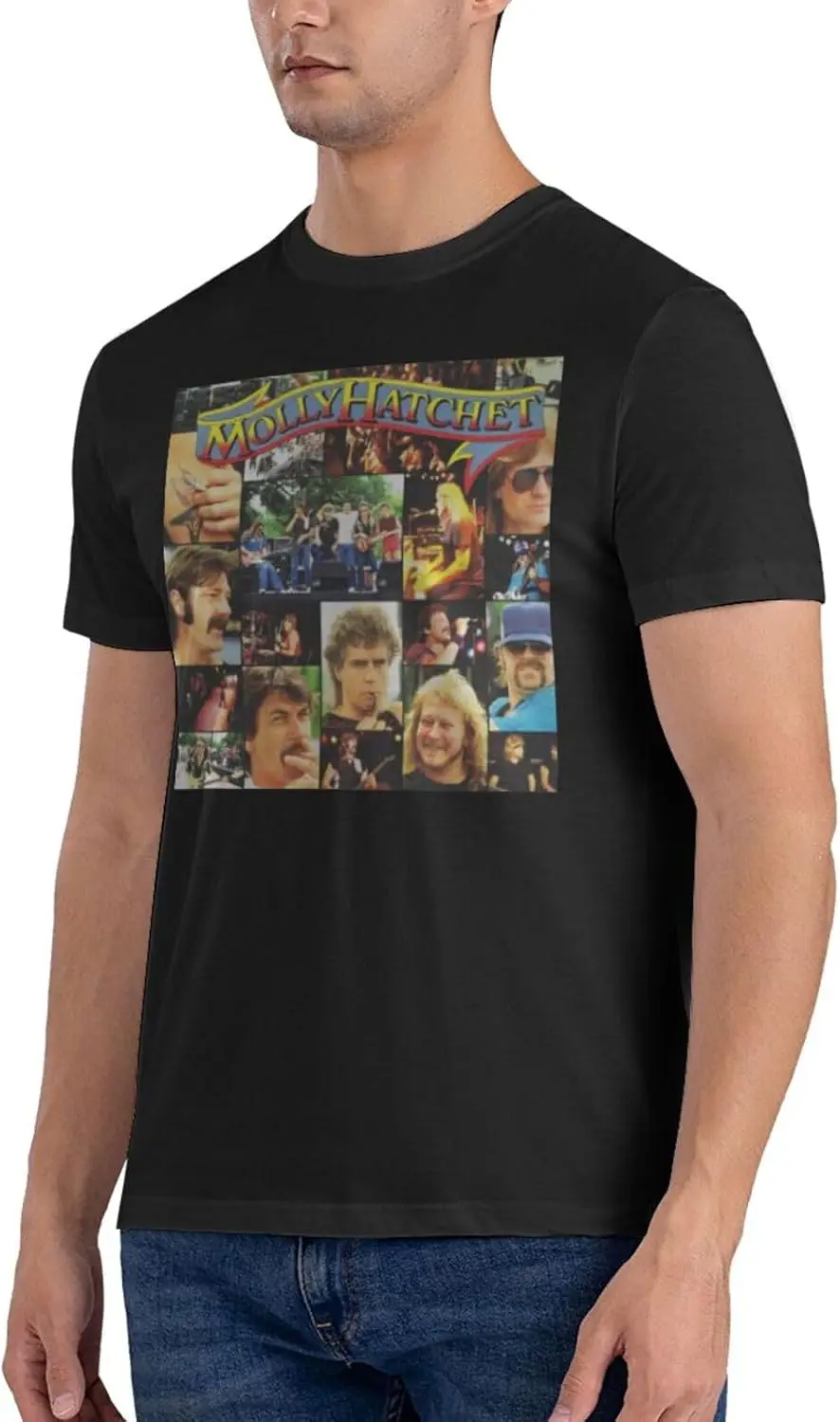 Футболка с коллажем Molly Music Hatchet Band мужская летняя уникальная крутая футболка