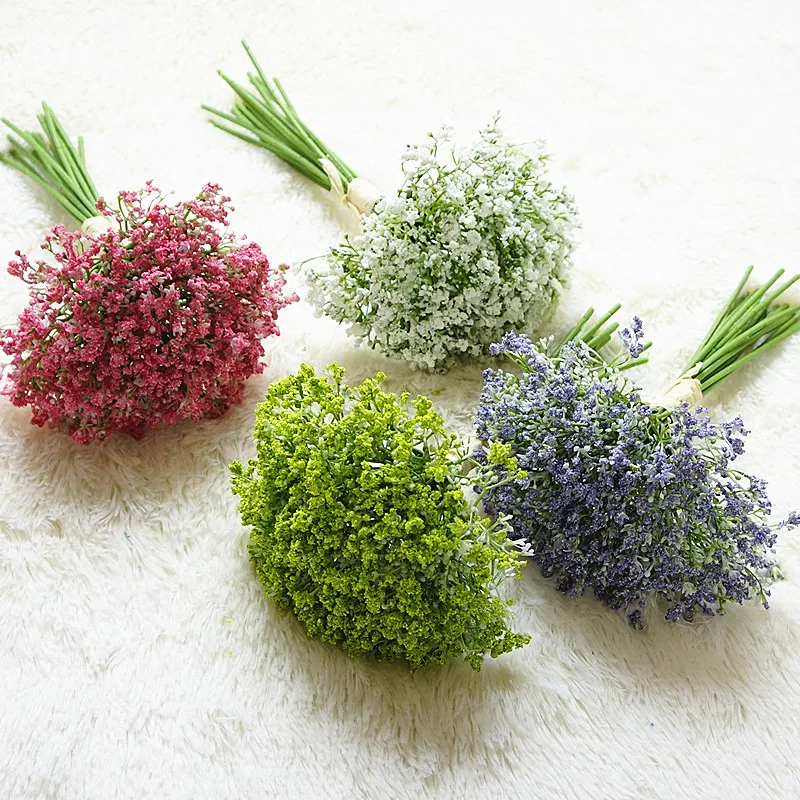 

16/12pcs/lot Artificial Babysbreath Flower Gypsophila Fake Plants Home Hotel Christmas Decor Wedding Bouquet Home Decoration