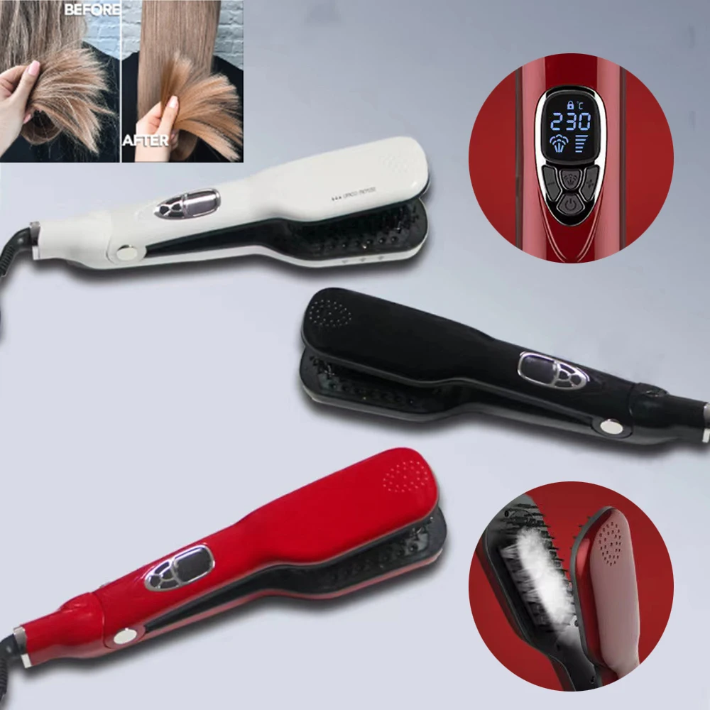 

Steam Hair Straightener Brush Vapor Professional Hair Straightening Brush Moisturizing Care Hair Straightening Irons Comb