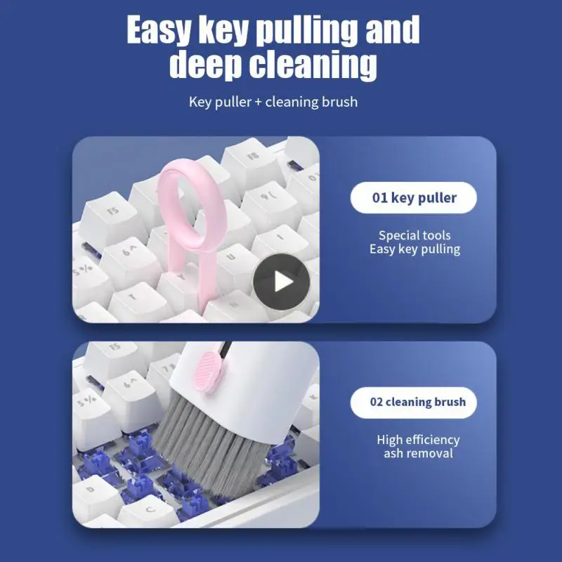 

Multifunction Mobile Phone Dust Brushes Computer Keyboard Cleaning Brush Kit Wireless Earphone Cleaner Brush 7-in-1
