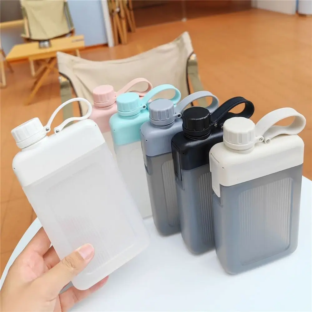 

450ML Portable BPA Free Reusable Travel Flat Water Bottle Juice Cup Drink Bottle Plastic