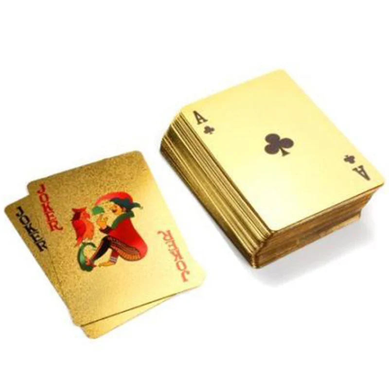 Новые роскошные игральные карты из фольги с покрытием 24-каратным золотом