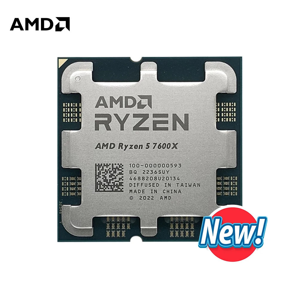 

Новый процессор AMD Ryzen 5 7600X R5 7600X 4,7 ГГц 6-ядерный 12-поточный процессор для настольного компьютера 5NM L3 = 32M 100-000000593 разъем AM5 без вентилятора