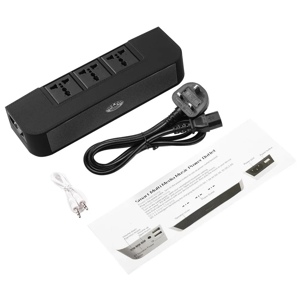 

Power Strip Smart Charging Multi Media Music Power Extension Socket Plug Multifunctional Fast Charging Power Strip