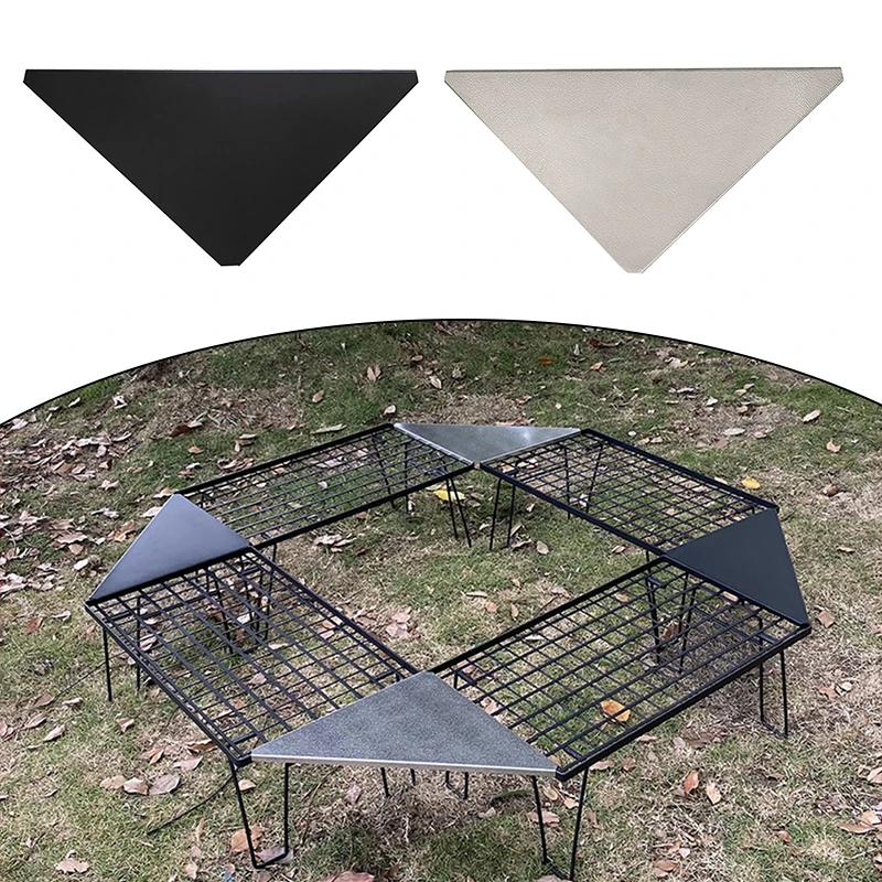 

Stainless Steel Splicing Triangle Board Durable Smooth Outdoor Camping Fishing Iron Mesh Table Side Corner Connecter Plate