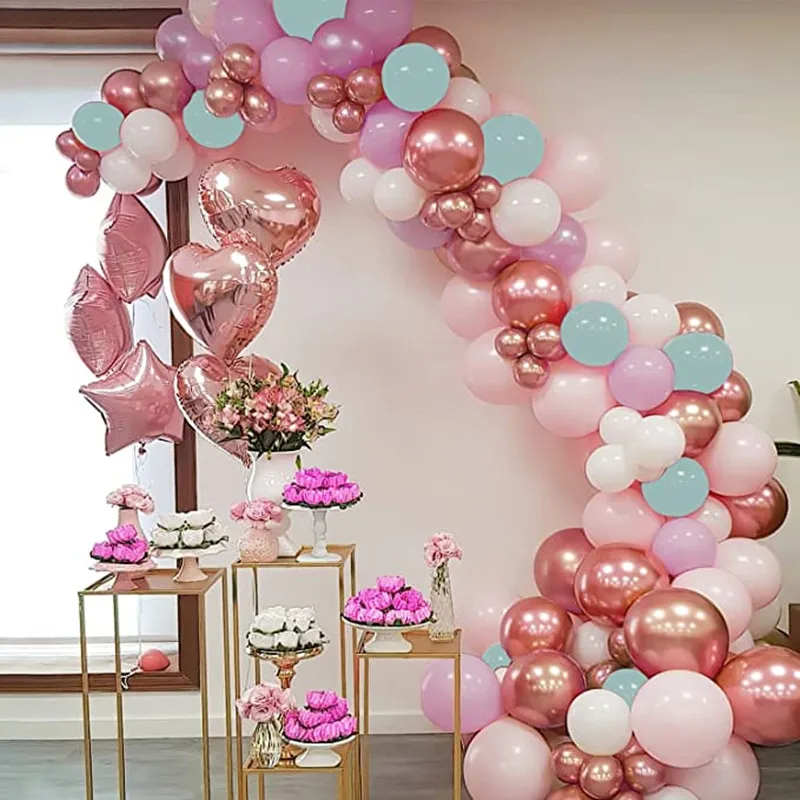 182 шт./компл. Macaron розовая гирлянда арочный комплект принцесса день рождения