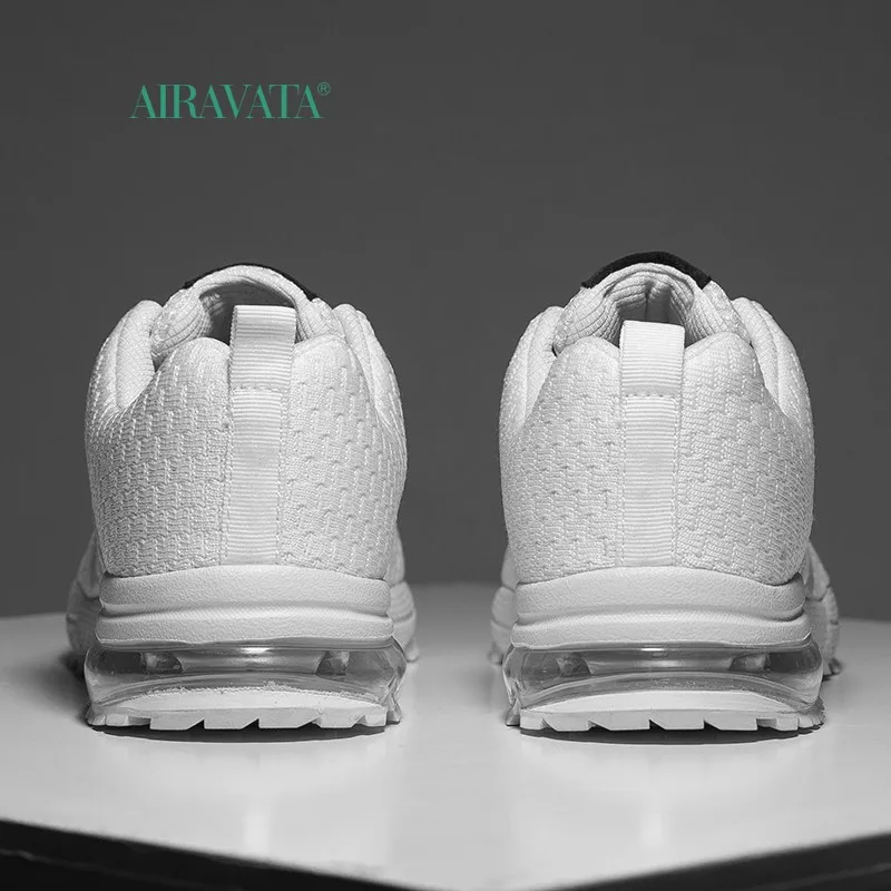 Light Sneakers Men Running Shoes Air Cushion Breathable Comfortable Outdoor Sports Footwear with Four Bars Leisure Non-slip