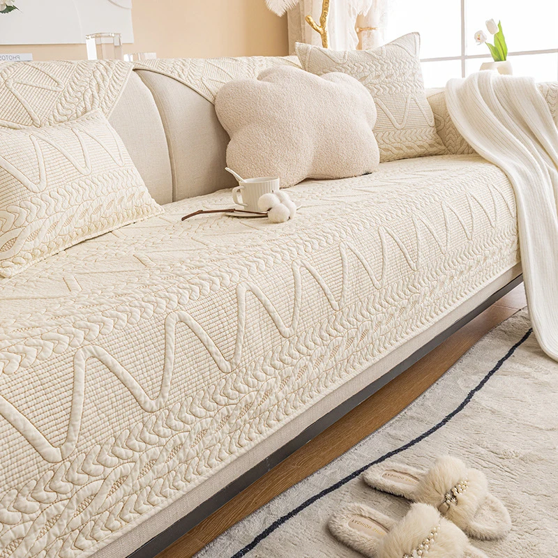 

Plaid Seat Cover Corner Sofa Cover Sofa Set Living Room Furniture Protective Case Lounger Sofa Bed Case Non-Slip Sofa Cushion