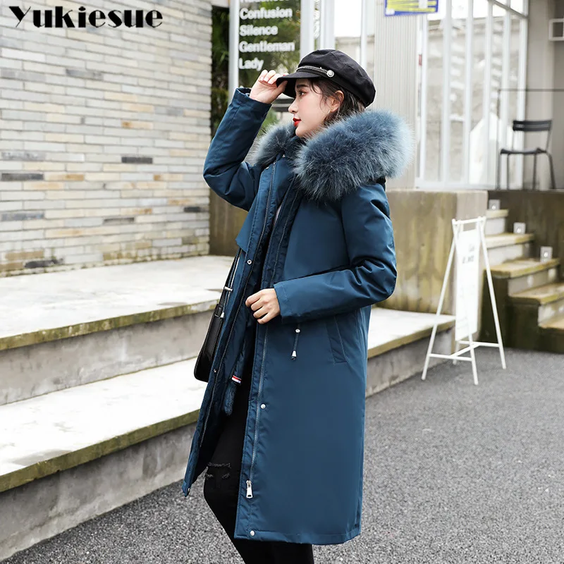 Куртка женская зимняя теплая с тонкой талией подкладкой из хлопка и меха 2020 |