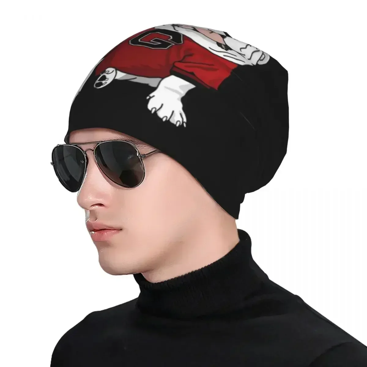 UGA Bulldog Теплая вязаная шапка в стиле хип-хоп осенне-зимняя уличная шапки для