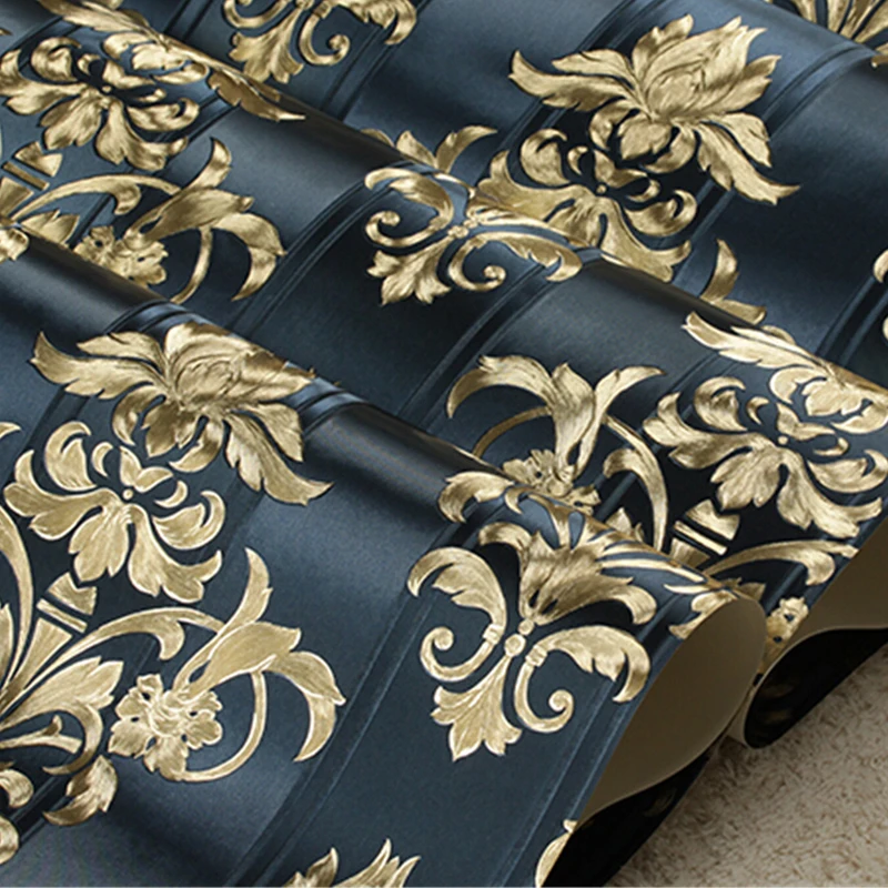 WMYDYG бумажные обои дамасская текстура красные золотые