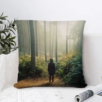lonely forest polyester pillow cover decorative pillows for sofa bedroom pillow cases home decor cushion covers 4545cm