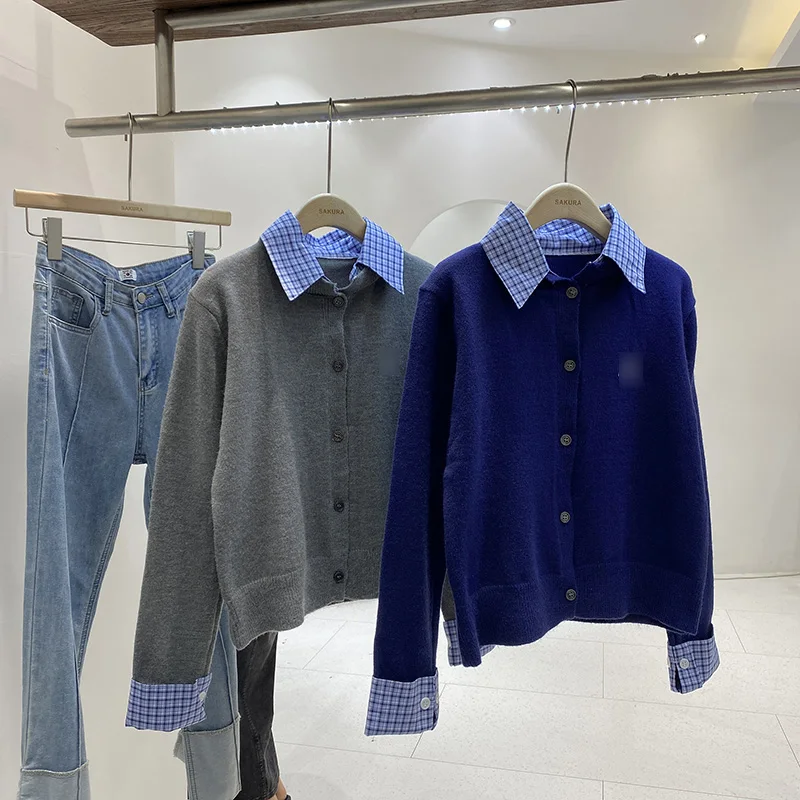 Осень и зима 2024 новый корейский повседневный универсальный свободный клетчатый