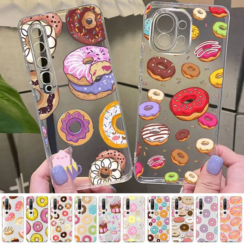 

Cute Donut Phone Case for Samsung A51 A52 A71 A12 for Redmi 7 9 9A for Huawei Honor8X 10i Clear Case