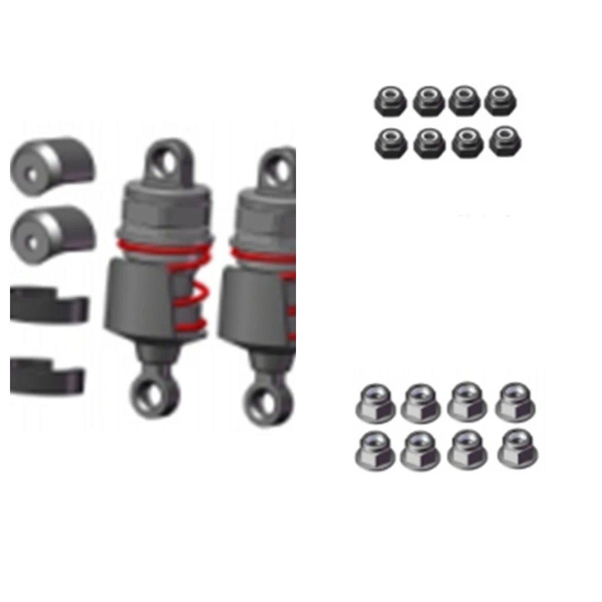 Запасные части HSP 51331 Амортизатор 51350 Фланцевая гайка M4 51351 нейлоновая M2 5 для