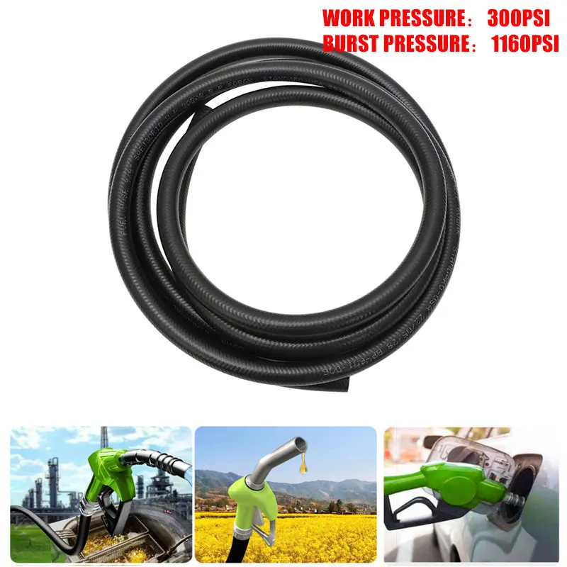

Черная топливная система, шланг для двигателей, Плетеный резиновый топливный шланг, 1/2 дюйма, внутренний диаметр NBR, Топливный Шланг для авто...