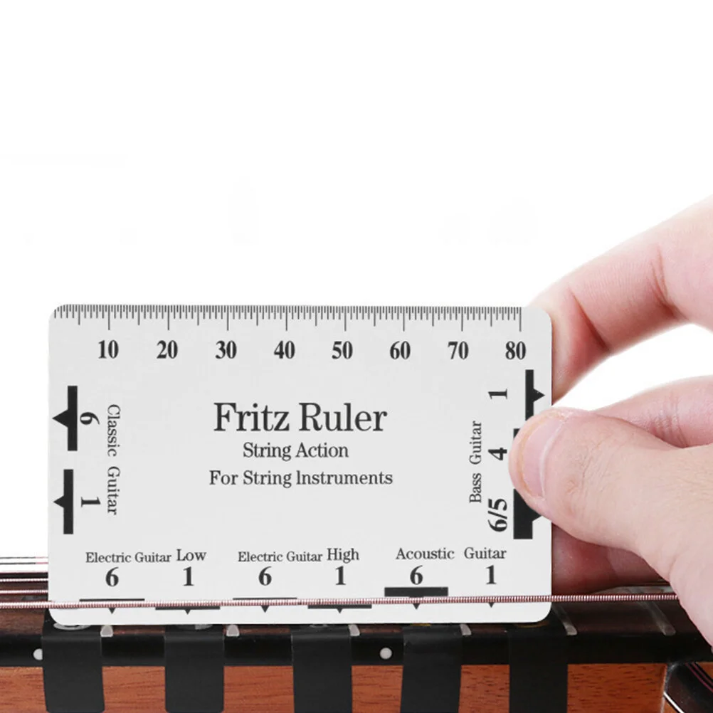 

2 Pcs Ruler Electric Guitar Action Gauge Bass Guitars Learning Tools Acoustic Kit