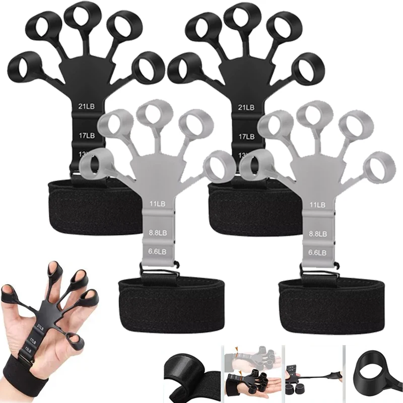 

Gripper Guitar Resistant Patients Exerciser Equipment Finger Trainer 6 Finger Hand Strengthener Physical Recovery For Strength